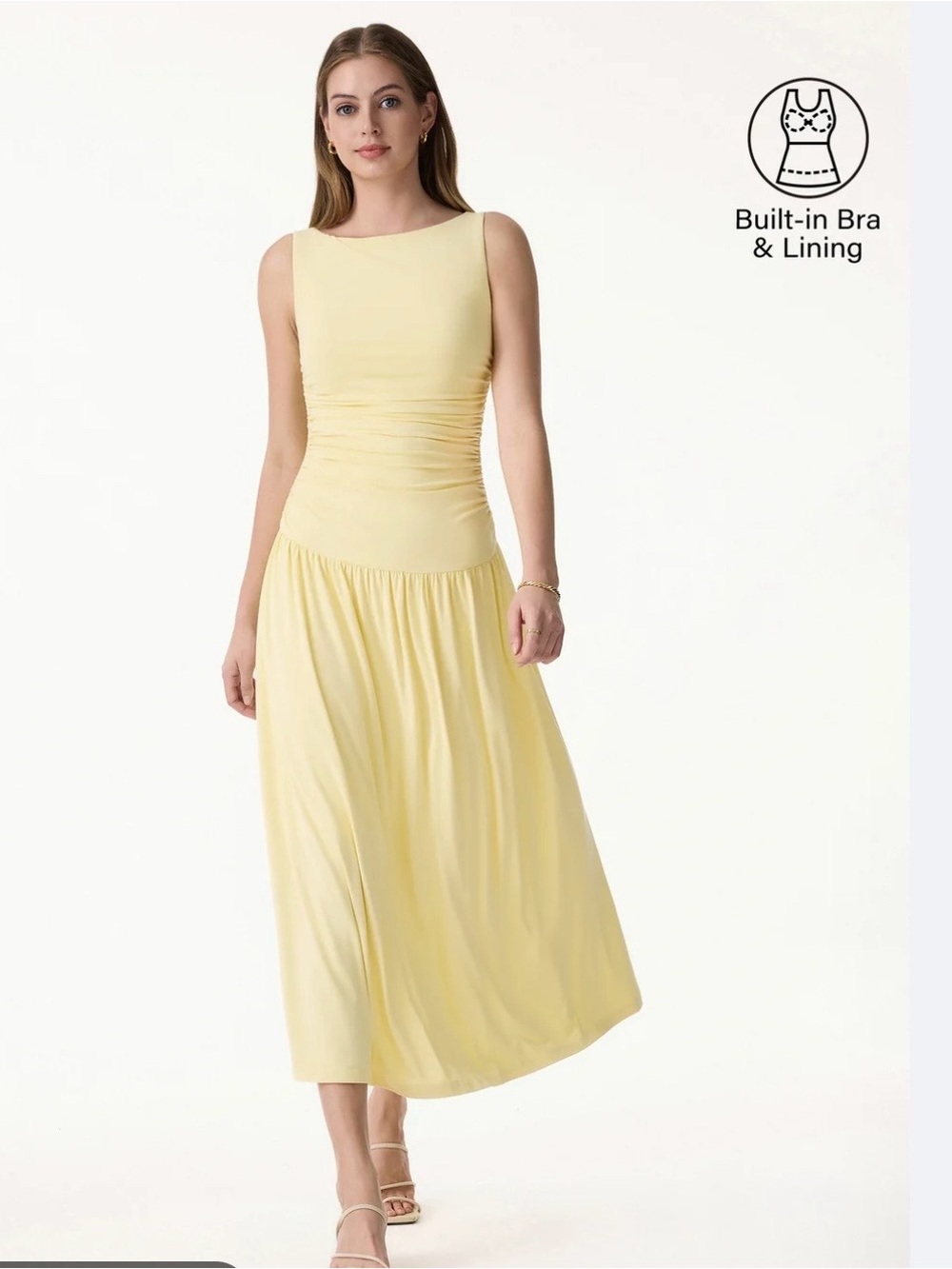 OGL SKINKISS BOATNECK DRESS WITH BUILT IN BRA NWT